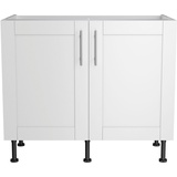 OPTIFIT Spülenschrank Ahus Breite 100 cm weiß