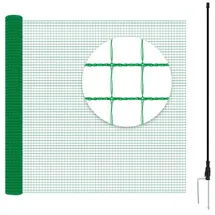Woltu Geflügelnetz Gartenzaun 20 x 0,9 m Grün