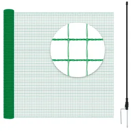 Woltu Geflügelnetz Gartenzaun 20 x 0,9 m Grün