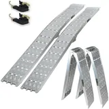 Trutzholm Auffahrrampe 226 cm 1360 kg klappbar Aluminium profiliert silber 2 St.
