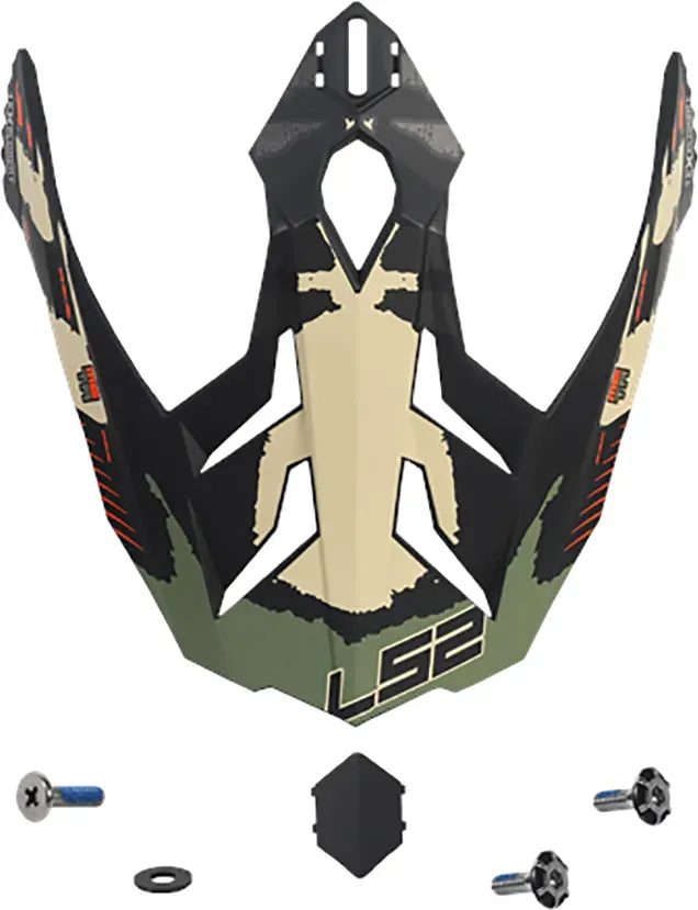 LS2 MX701 Extend, pic - Mat Noir/Vert Foncé/Beige