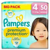 Pampers Premium Protection Gr.4 Einwegwindel, 9-14kg, 50 Stück