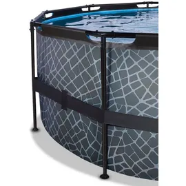 EXIT TOYS Stone Pool 427 x 122 cm inkl. Sandfilter und Abdeckung