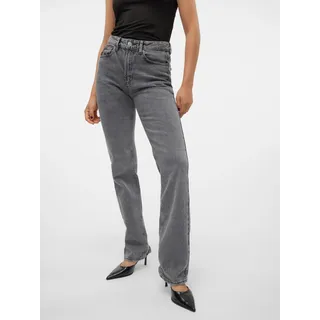 Vero Moda Tessa Straight Ra206 Hochtaillierte Jeans Medium Grey Denim 30 32