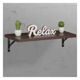 Relaxdays Regalträger im 6er Set, Regalhalterung für Wand, Regalwinkel Metall, Wandkonsole, HBT: 9,5x1,5x15 cm, schwarz