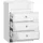 Feldmann-Wohnen Nachtschrank Glamour 45 x 34 x 68 cm Weiß
