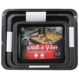 URBAN LIVING Chef Traiteur 3er-Set: Backblech Backbleche Backofenblech 27735