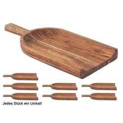 Amagohome Holzschaufel Deko Schaufel 45x20cm Masterbox 8-teilig Holz Schale Akazie massiv