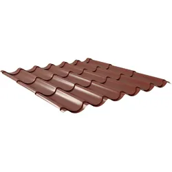 Pfannenblech Ziegeloptik | Stahl | Beschichtung 80 μm | Stärke 0,5 mm