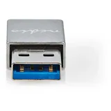 Nedis USB-A Adapter USB 3.2 Gen 1 | USB-A Stecker | USB-CTM Buchse | 5 Gbps | Vernickelt | Schwarz | Box