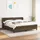 vidaXL Boxspringbett mit Matratze Dunkelbraun 180x200 cm Stoff