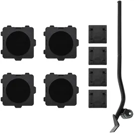 vidaXL Möbelrollen 4 Stk. mit Heber Schwarz 13,5x13,5x4,2 cm 300 kg