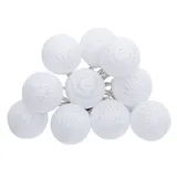 Atmosphera LED Lichterkette 10 Kugeln Durchmesser 6 cm Weiß