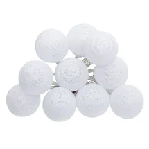 Atmosphera LED Lichterkette 10 Kugeln Durchmesser 6 cm Weiß