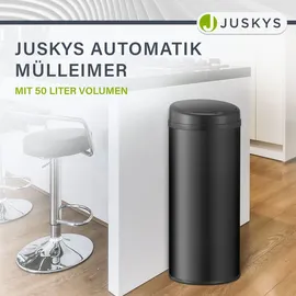 Juskys Automatik Mülleimer mit Sensor - Schwarz