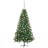 vidaXL Künstlicher Weihnachtsbaum mit LEDs & Kugeln 150 cm Grün