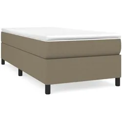 vidaXL Bettgestell Taupe 90x200 cm Stoff