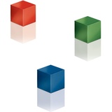 Sigel BA725 Neodym-Magnete Cube-Design, eloxiertes Aluminium, 3 Stück,