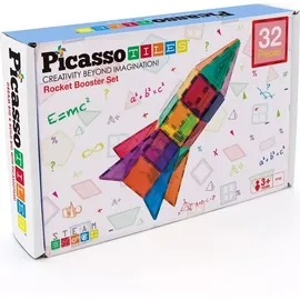 PicassoTiles Raketen-Booster Magnetische Bausteine Set 32 Teile