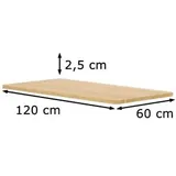 FlexiSpot Tischplatte ahorn rechteckig abgerundet 120,0 cm 60,0 cm