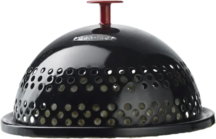 Popcornnetz für Feuerschale 20 cm schwarz Emaille, spülmaschinenfest - Bon-fire Popcornnetz - einfache Handhabung am Lagerfeuer