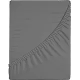 Casatex Spannbettlaken Jersey-Elasthan 140 x 200 - 160 x 220 cm grau
