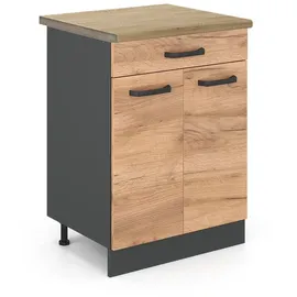 Vicco Schubladenschrank R-Line 60 x 60 x 81,5 cm Goldfarben