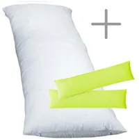 EXKLUSIV HEIMTEXTIL 2 Kissenbezüge inkl. Füllkissen Seitenschläferkissen Stillkissen 40