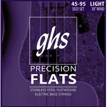 GHS Strings GHS Precision Flatwound - 3025 - Bass String Set, 4-String, Light, .045-.095