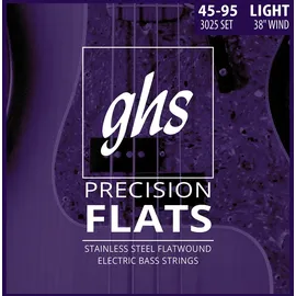 GHS Strings GHS Precision Flatwound - 3025 - Bass String Set, 4-String, Light, .045-.095