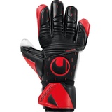 Uhlsport Classic Absolutgrip Torwarthandschuhe für Kinder und Herren, Torwart-Handschuhe, Fussball-Handschuhe mit Handgelenkfixierung - schwarz-rot-weiß