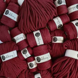 Bobbiny Makramee-Schnur geflochten 5 mm 100 m Weinrot