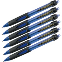 Kugelschreiber uni-ball® Powertank mit Druckmechanik (6 Stück blau)