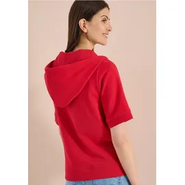 Cecil Kurzarm Sweatjacke mit Kapuze - Rot