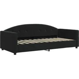 vidaXL Tagesbett Schwarz 90x200 cm Samt