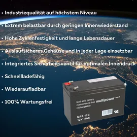 Akkuman Ersatz-Akkusatz 2x 12 V 8 Ah