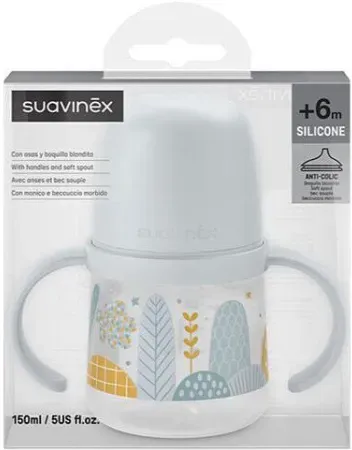 Suavinex First Schoppenflasche Mit Griffen +6m 150ml Dreams Blau 1 Stück