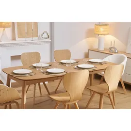 miliboo Esstisch ausziehbar 130 x 76 x 90 cm silber