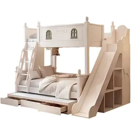 JV Möbel Etagenbett Holz 131 x 208 x 260 cm weiß