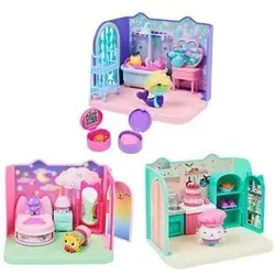 SPIN MASTER 36526 Gabby‘s Dollhouse Deluxe Raum, Zimmer mit Katzenfigur, 3 Zubehörteilen, 3 Möbelstücken und 2 Überraschungsboxen, geeignet für Kinder ab 3 Jahren