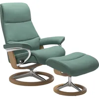 Stressless Stressless® Fußhocker »View«, mit Signature Base,Gestell Eiche, grün