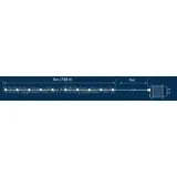 Trendline LED-Lichterkette Cluster Außen 6 m warmweiß-schwarz mit Timer, Dimmer