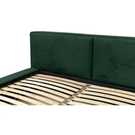 Fun Möbel Polsterbett Doppelbett LEXIE 140x200cm Komplettset in Stoff Riviera Grün