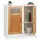 Relaxdays Waschbeckenunterschrank 60 x 60 x 30 cm Natur/Weiß