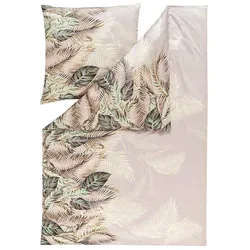 ESTELLA Bettwäsche Timon 155 x 220 cm Satin Beige Natur
