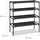 Relaxdays Schuhregal 62 x 68 x 28 cm schwarz / schwarz