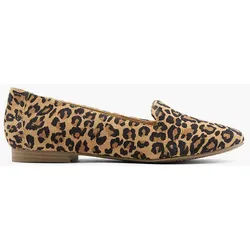 Leder Loafer - Damen - animal-print - leopard