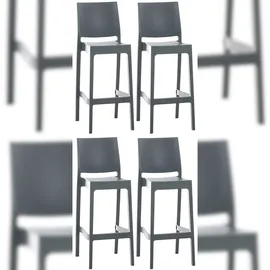 deluke Barhocker MIAMI 2er Set Dunkelgrau