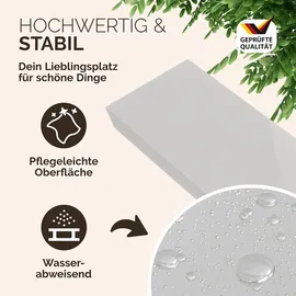 CASARIA Wandregal 50 x 3,8 x 23 cm Hochglanz Weiß