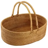 Ejoyous Picknickkorb Weidenkorb, handgeflochtenes Obstkorb für Zuhause, Gemüse, Blumenkorb, Picknick mit Tragegriff
